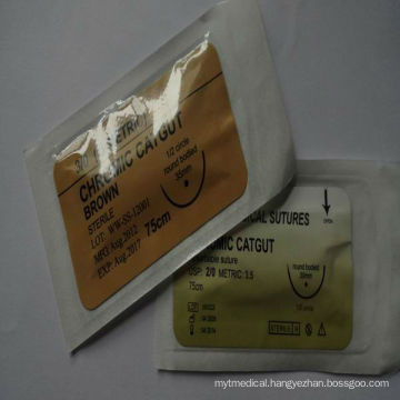 Medical use disposable sterile collagen suture with stainless needle